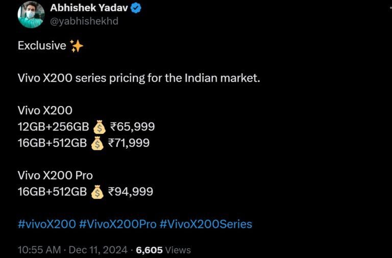 Vivo X200 Price India